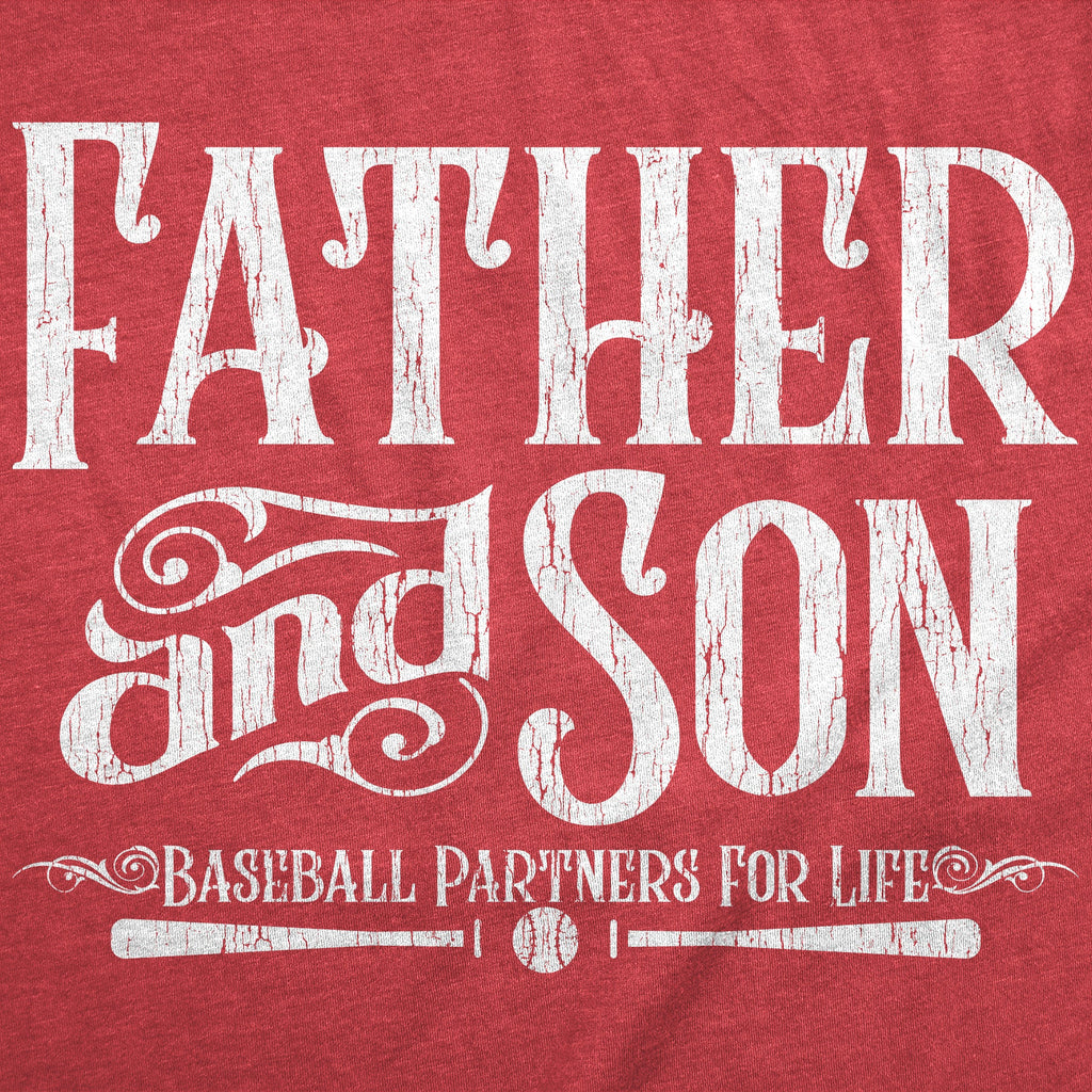 Father And Son Baseball Partners For Life Youth T Shirt product image 3