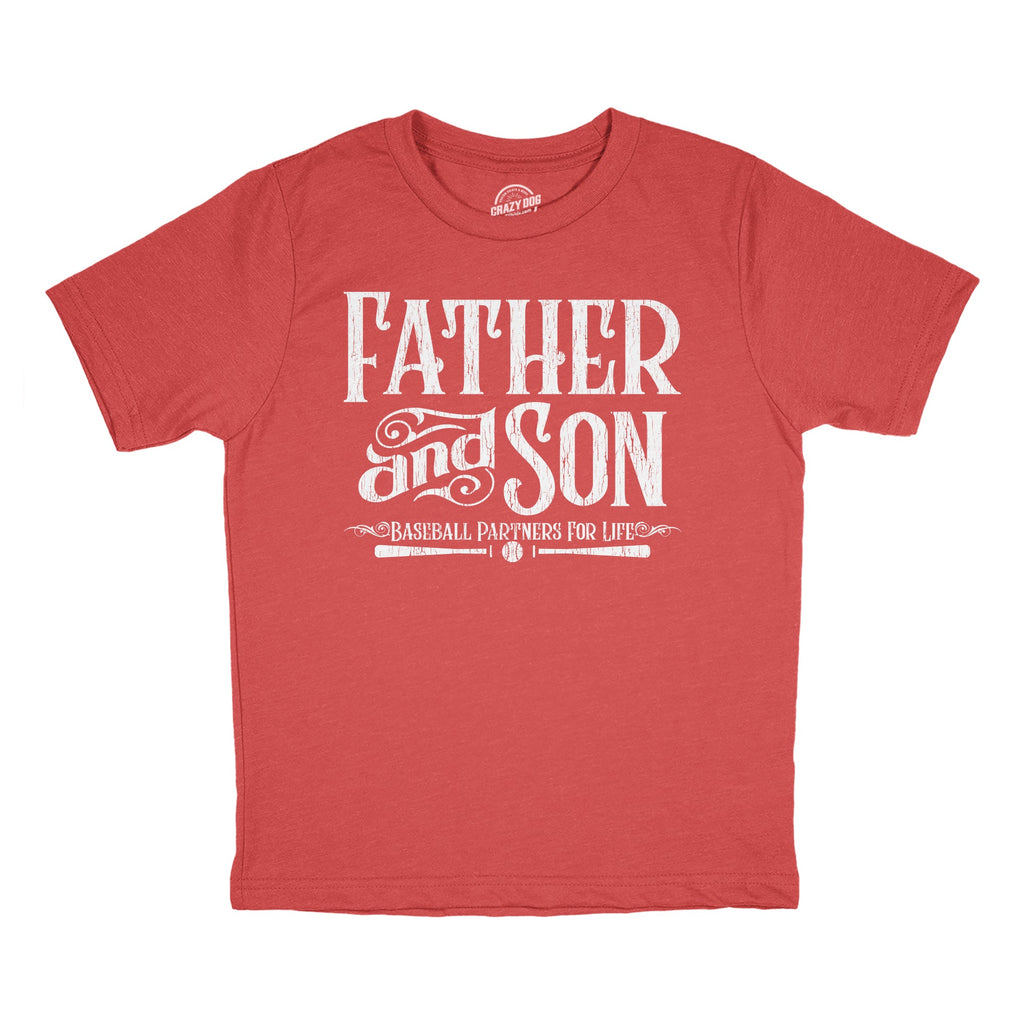 Father And Son Baseball Partners For Life Youth T Shirt product image 1