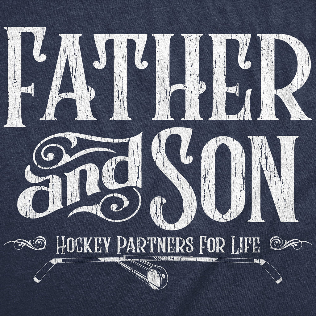 Father And Son Hockey Partners For Life Men's T Shirt product image 2