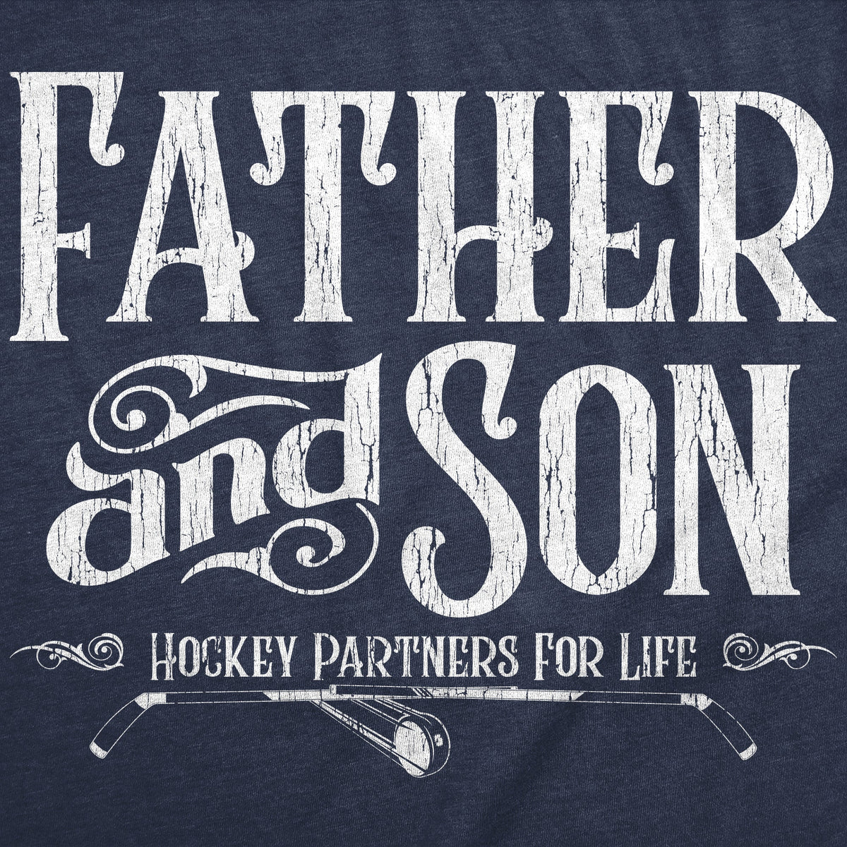 Father And Son Hockey Partners For Life Men's T Shirt product image 2