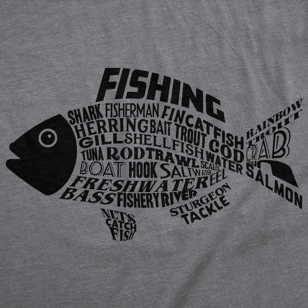 Fish Made Of Text Men's T Shirt product image 2