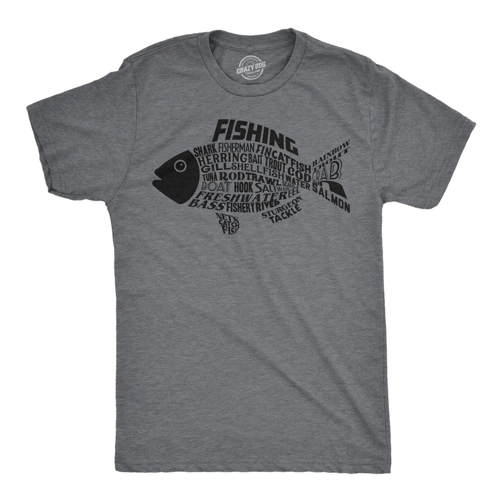 Fish Made Of Text Men's T Shirt product image 1