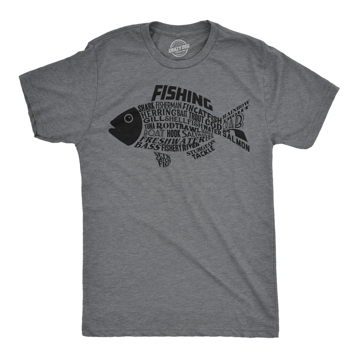 Fish Made Of Text Men's T Shirt product image 1