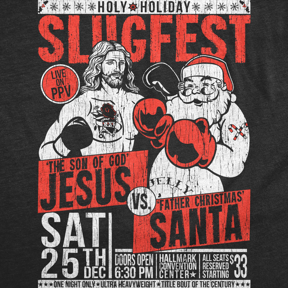 Holy Holiday Slugfest Men's T Shirt product image 3