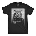 I Hate People Cat Mugshot Men's T Shirt product image 1