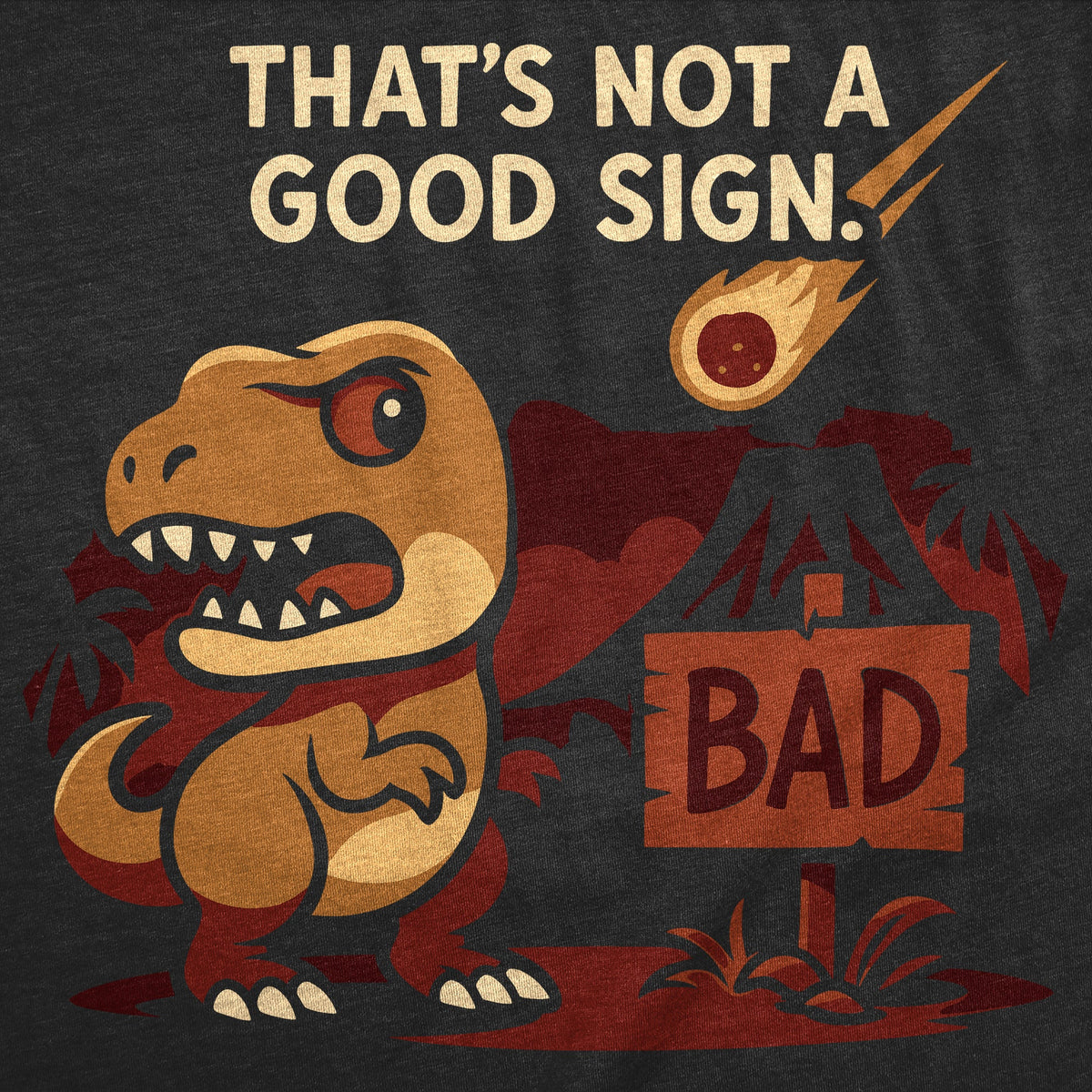 Thats Not A Good Sign Dino Men's T Shirt product image 3