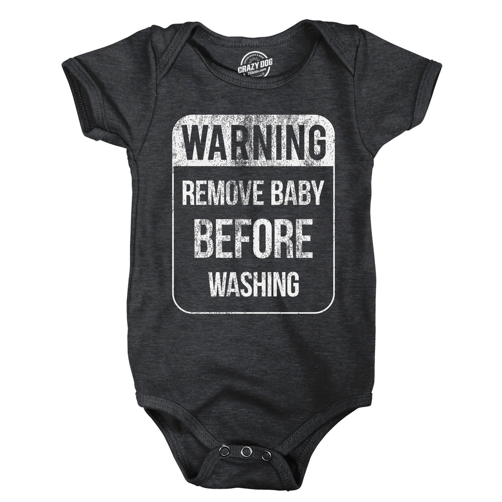 Warning Remove Baby Before Washing Baby Bodysuit