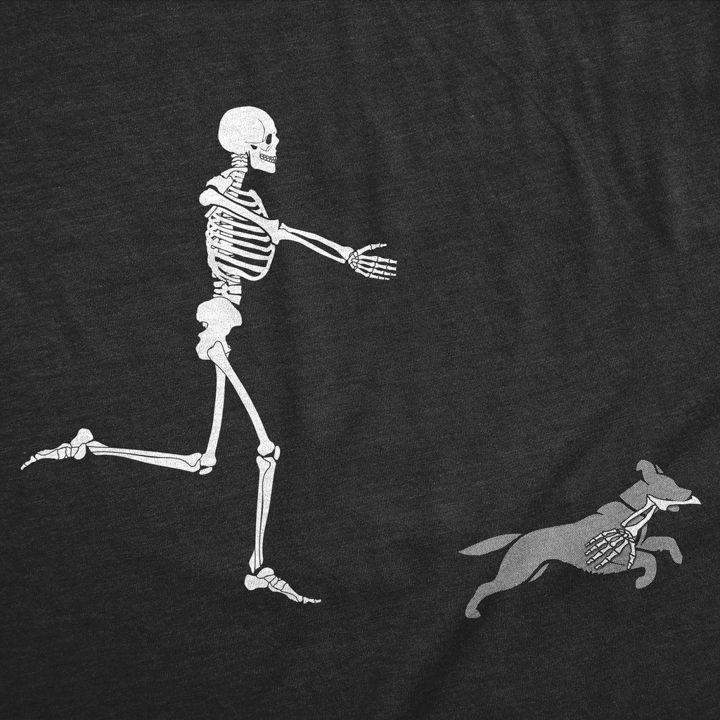 Skeleton Chasing Dog Men's T Shirt product image 2