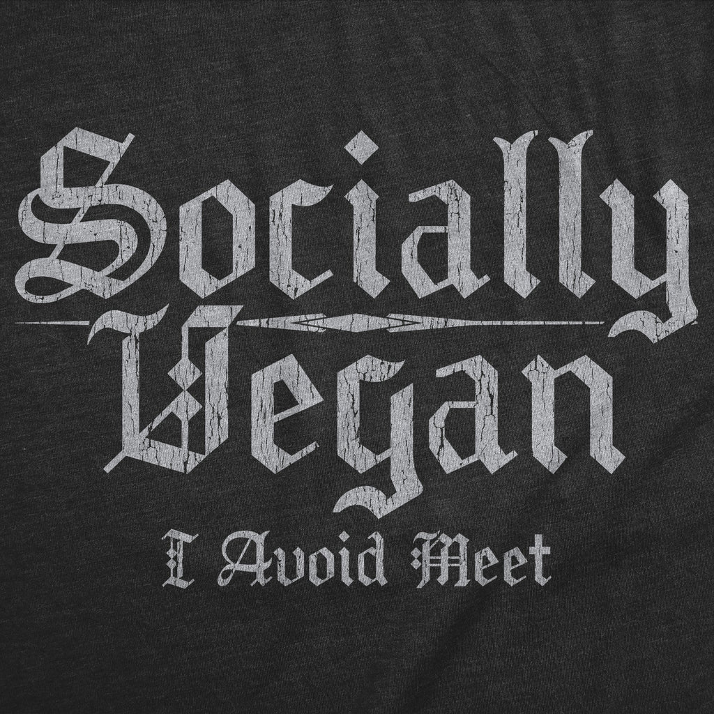 Socially Vegan I Avoid Meet Women's T Shirt product image 2