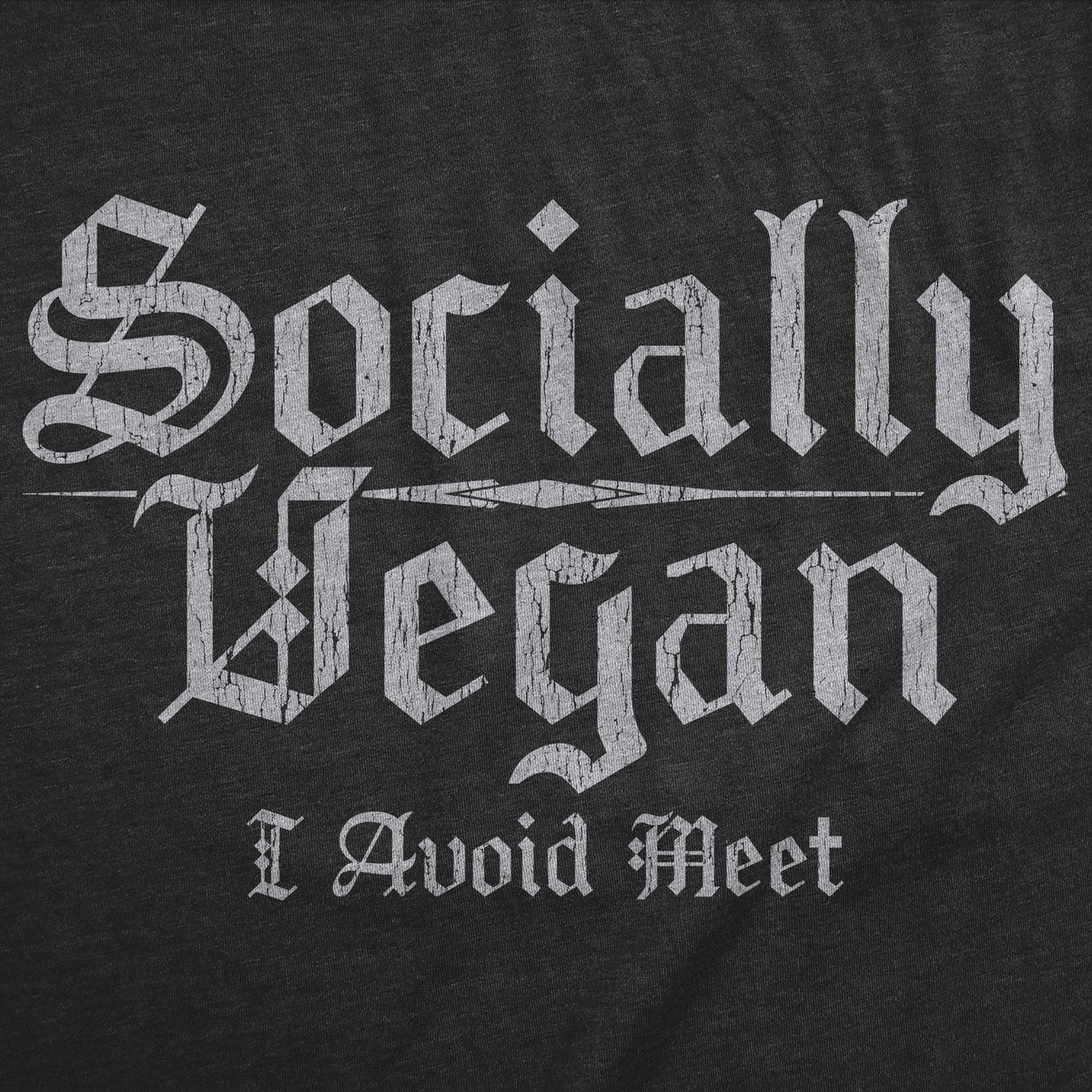Socially Vegan I Avoid Meet Women's T Shirt product image 2