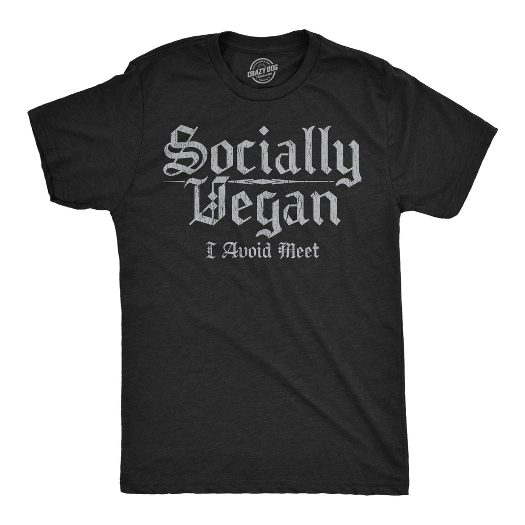 Socially Vegan I Avoid Meet Men's T Shirt product image 1