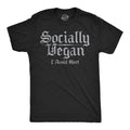 Socially Vegan I Avoid Meet Men's T Shirt product image 1