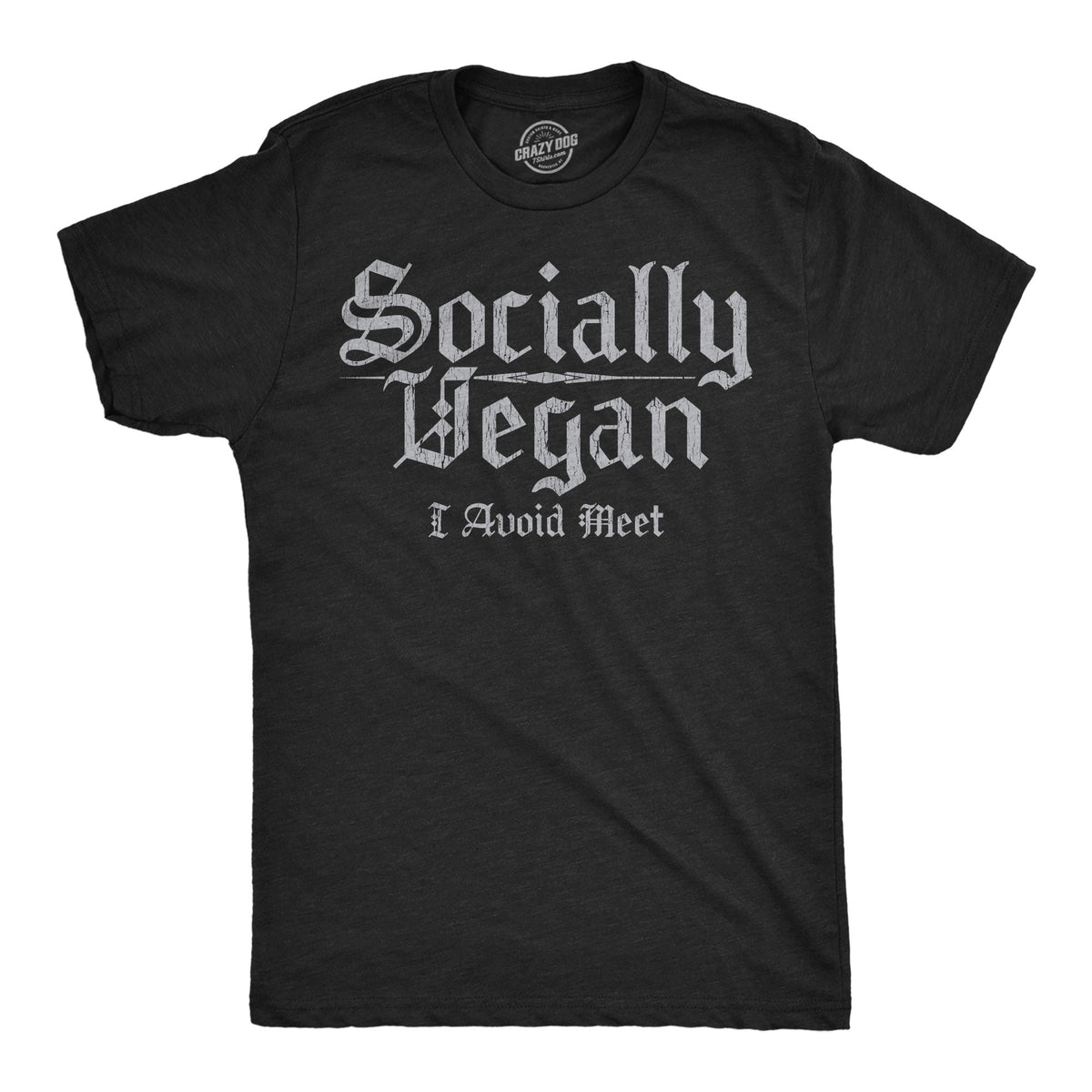Socially Vegan I Avoid Meet Men's T Shirt product image 1