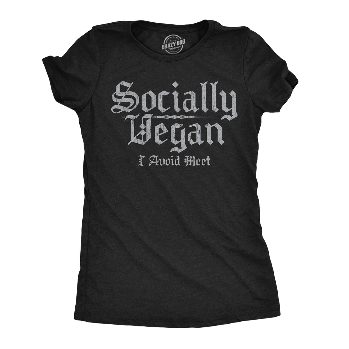 Socially Vegan I Avoid Meet Women's T Shirt product image 1