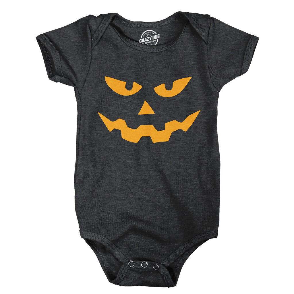 Triangle Nose Pumpkin Face Baby Bodysuit