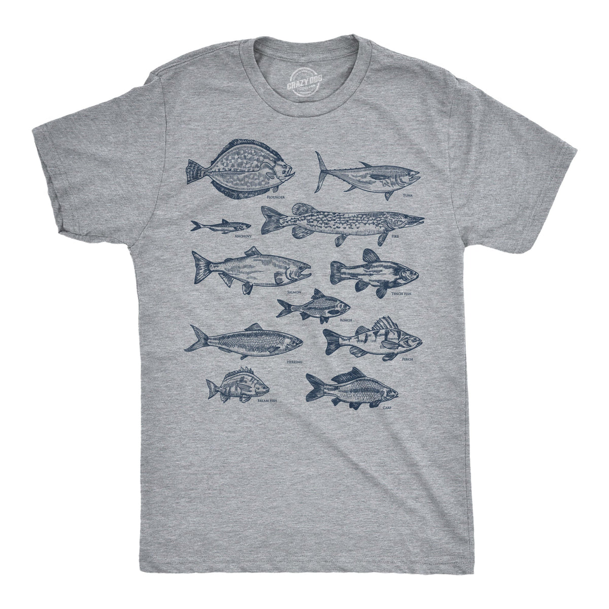 Vintage Fish With Names Men's T Shirt product image 1