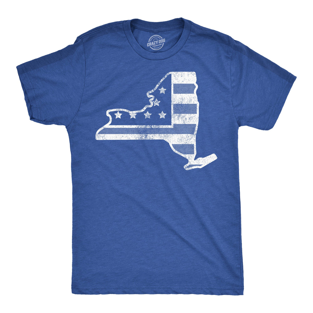 American Flag New York State Men's T Shirt product image 1