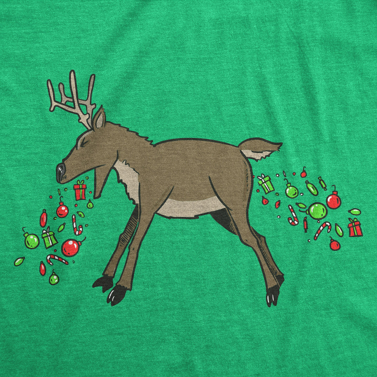 Barfing Shitting Reindeer Men's T Shirt product image 2