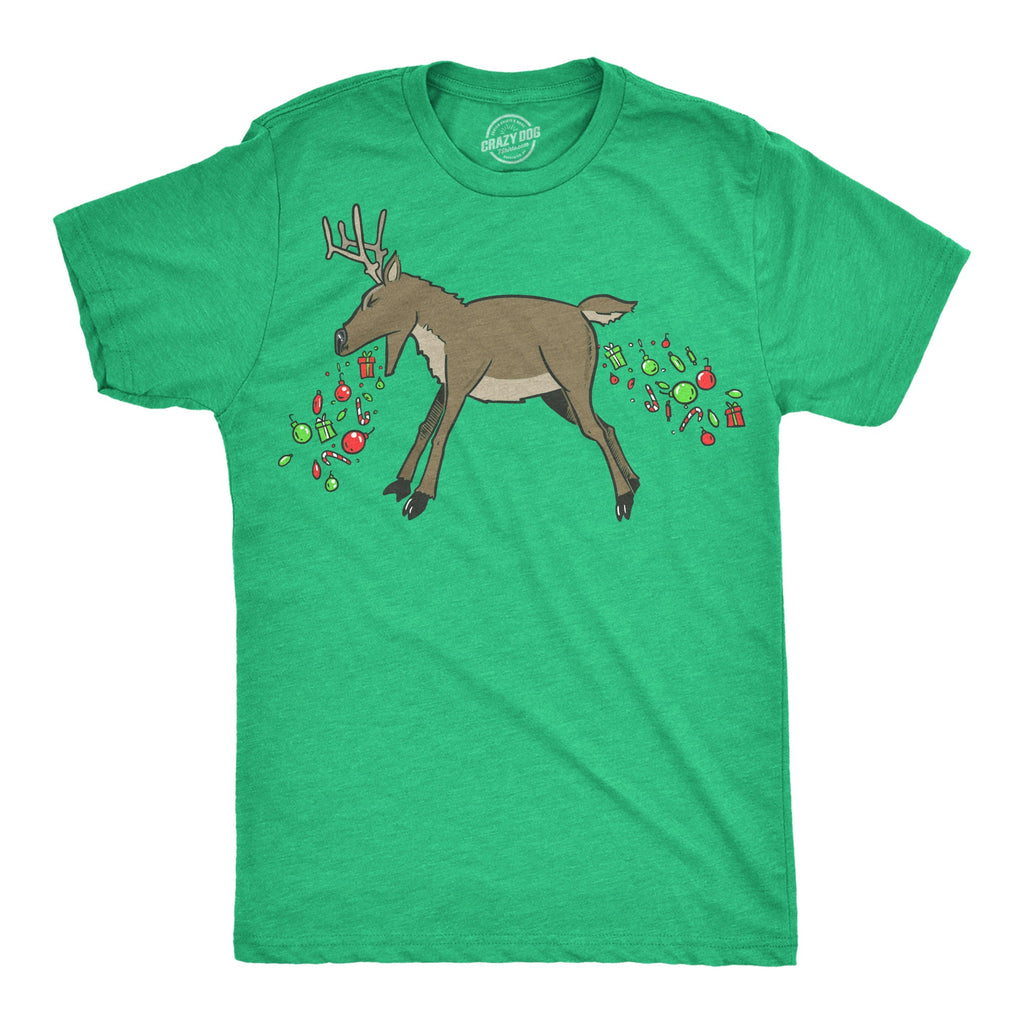 Barfing Shitting Reindeer Men's T Shirt product image 1