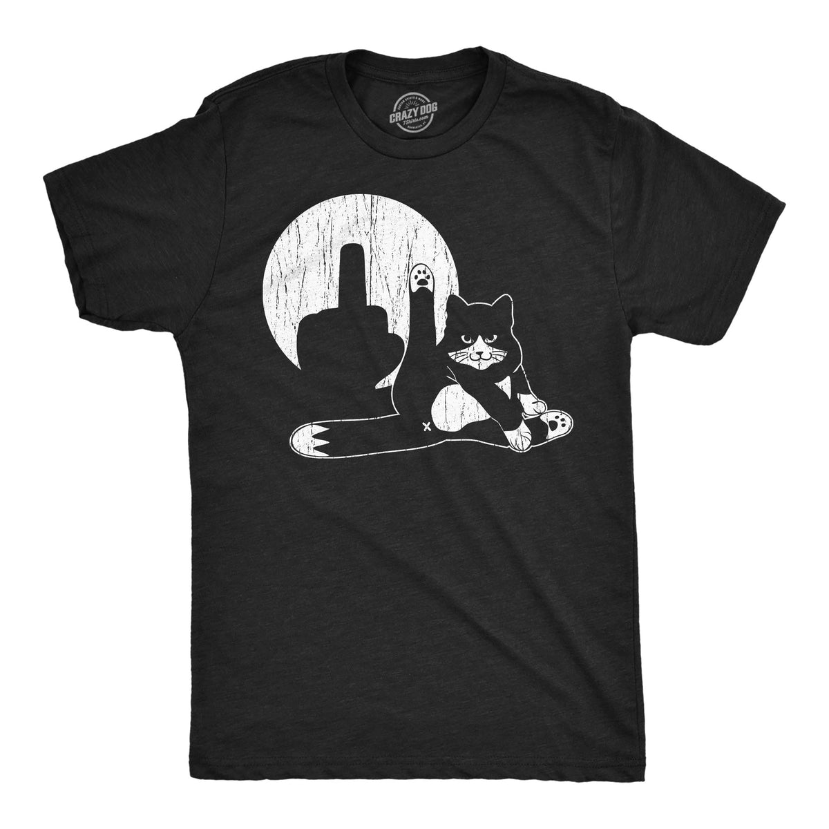 Cat Middle Finger Puppet Show Men's T Shirt product image 1