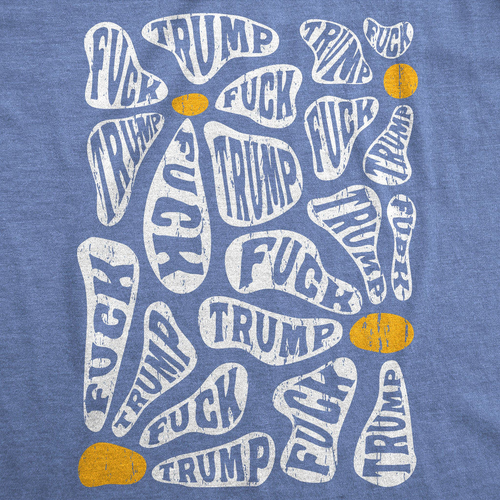 Fuck Trump Retro Flowers Women's T Shirt product image 2