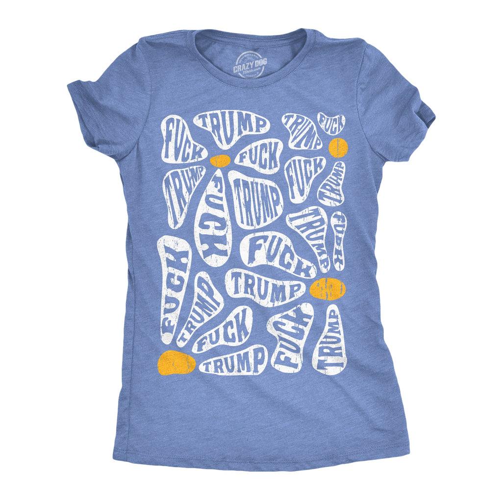 Fuck Trump Retro Flowers Women's T Shirt product image 1