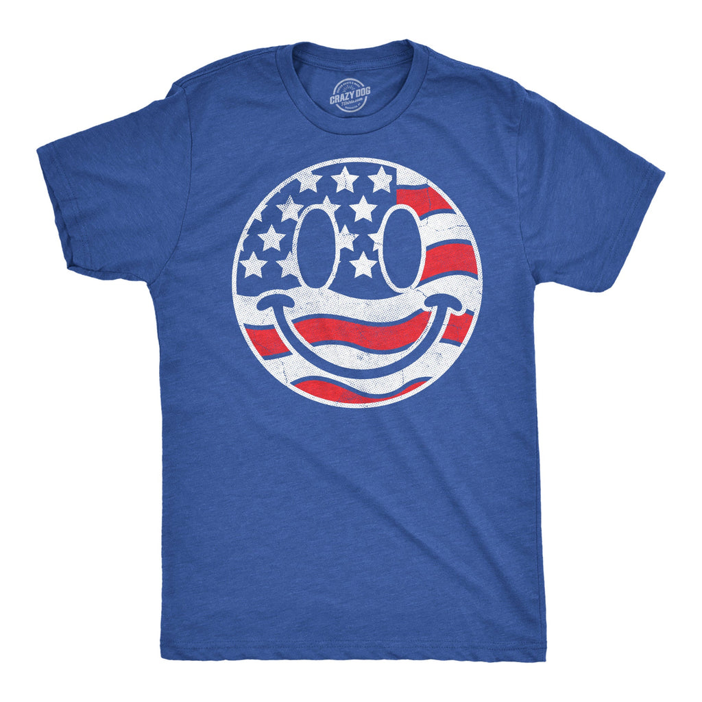 American Flag Smile Men's T Shirt product image 1