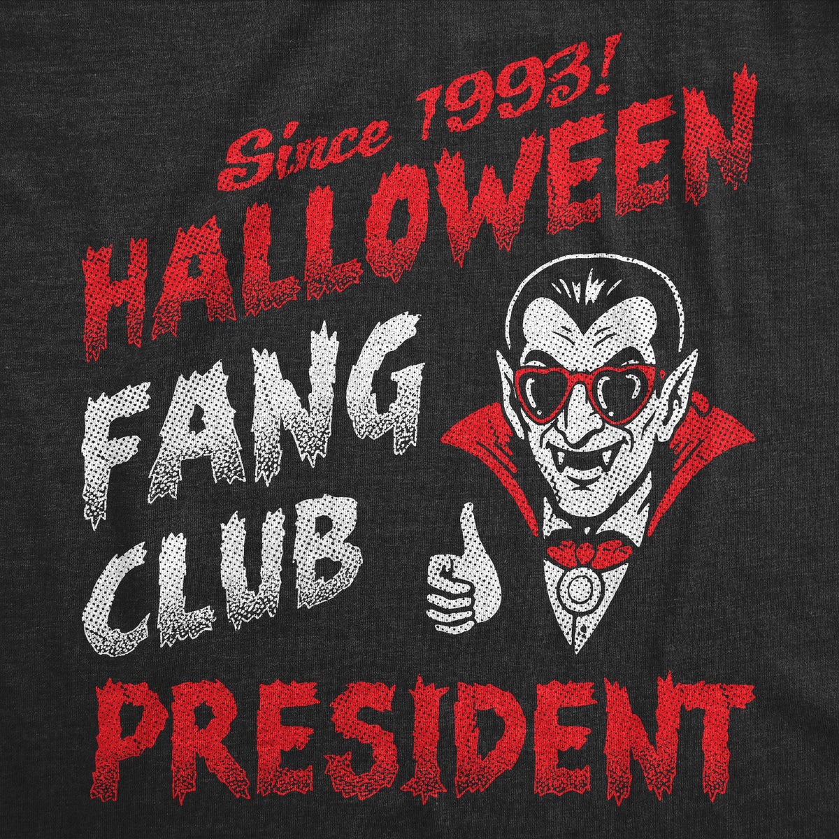 Halloween Fang Club President Men's T Shirt product image 3
