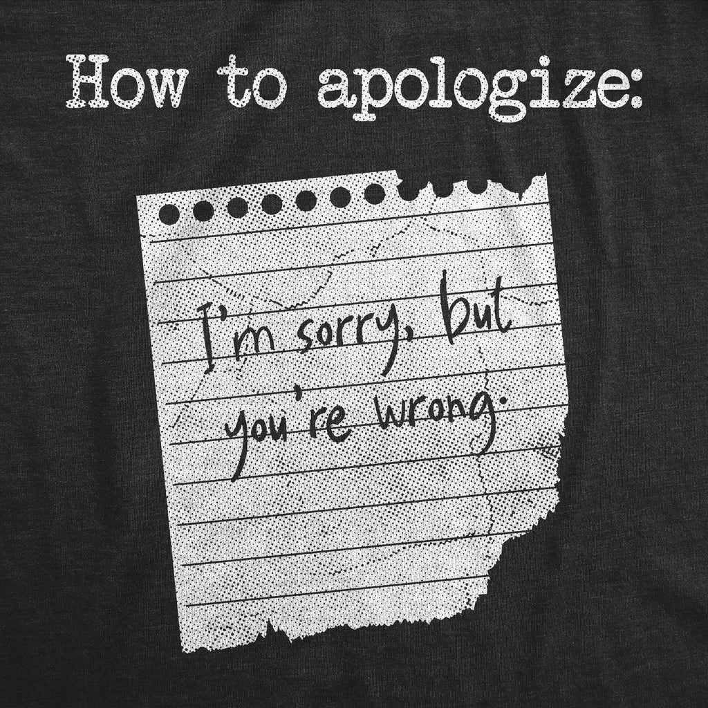 How To Apologize Men's T Shirt product image 3