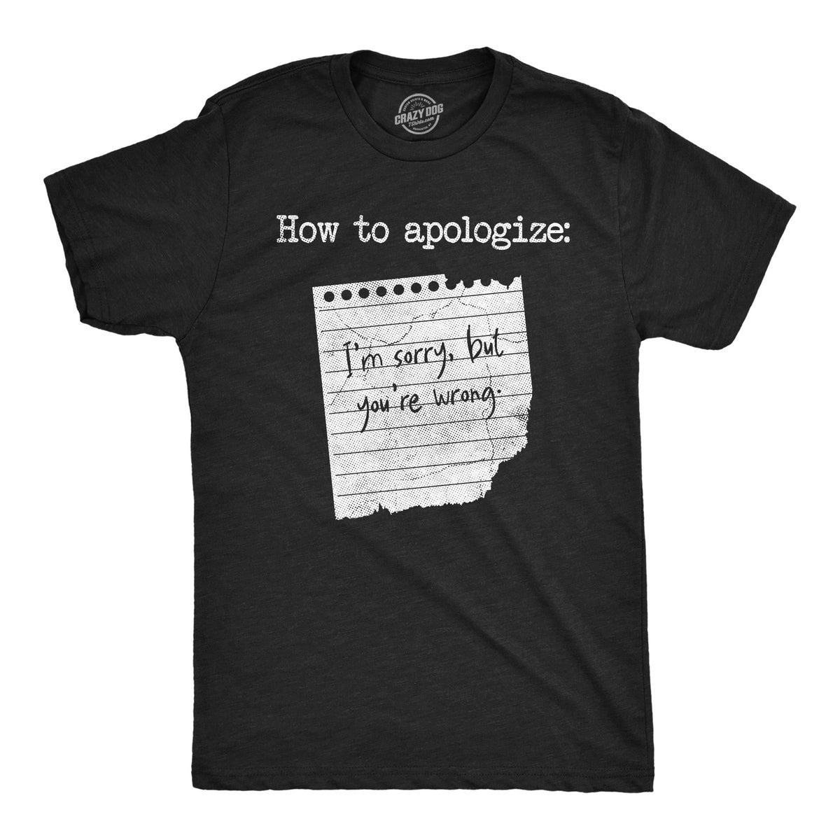 How To Apologize Men's T Shirt product image 1