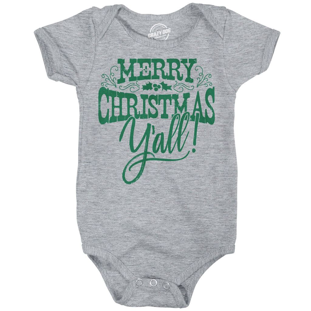 Merry Christmas Yall Baby Bodysuit