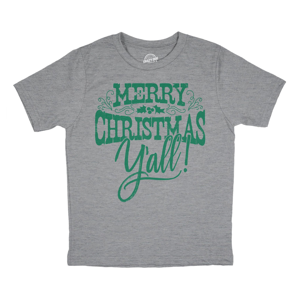 Merry Christmas Yall Youth T Shirt product image 1