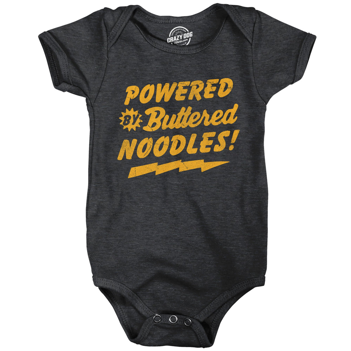 Powered By Butter Noodles Baby Bodysuit
