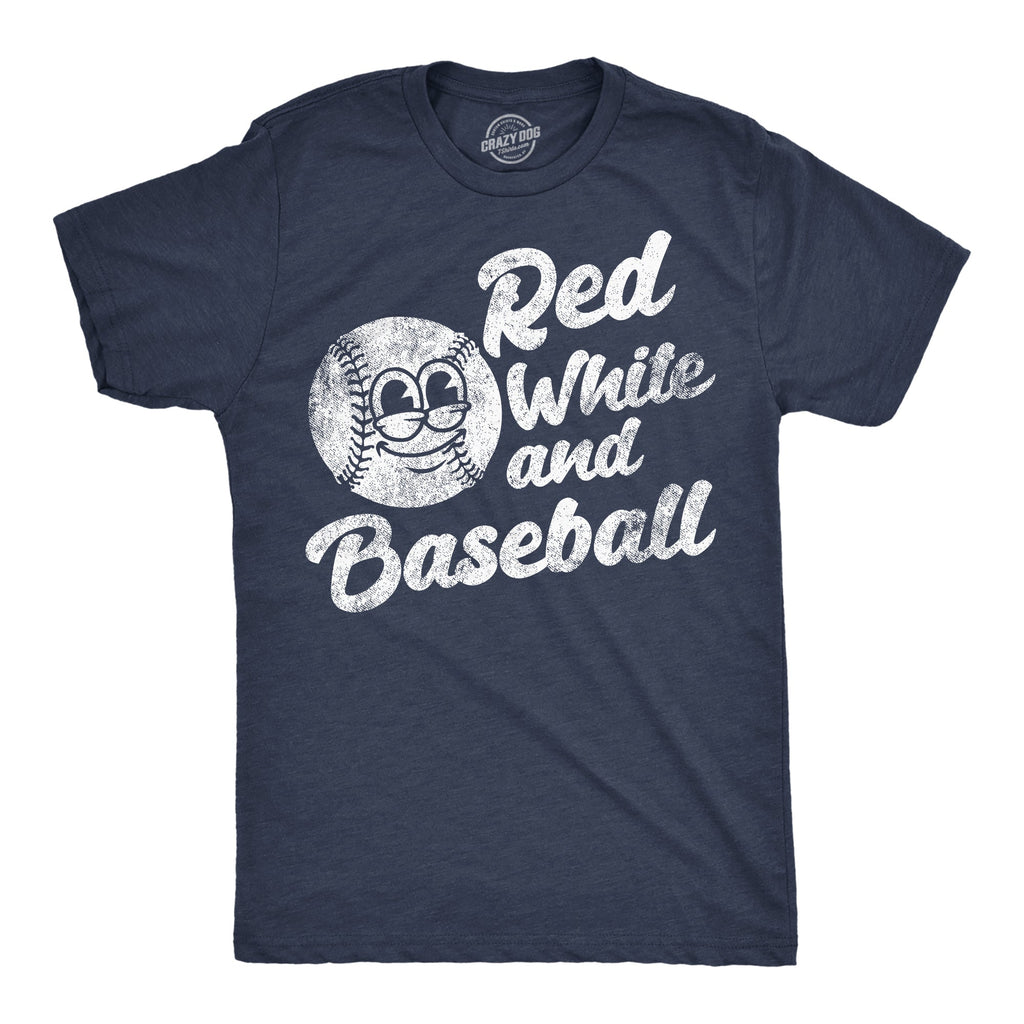 Red White And Baseball Men's T Shirt product image 1