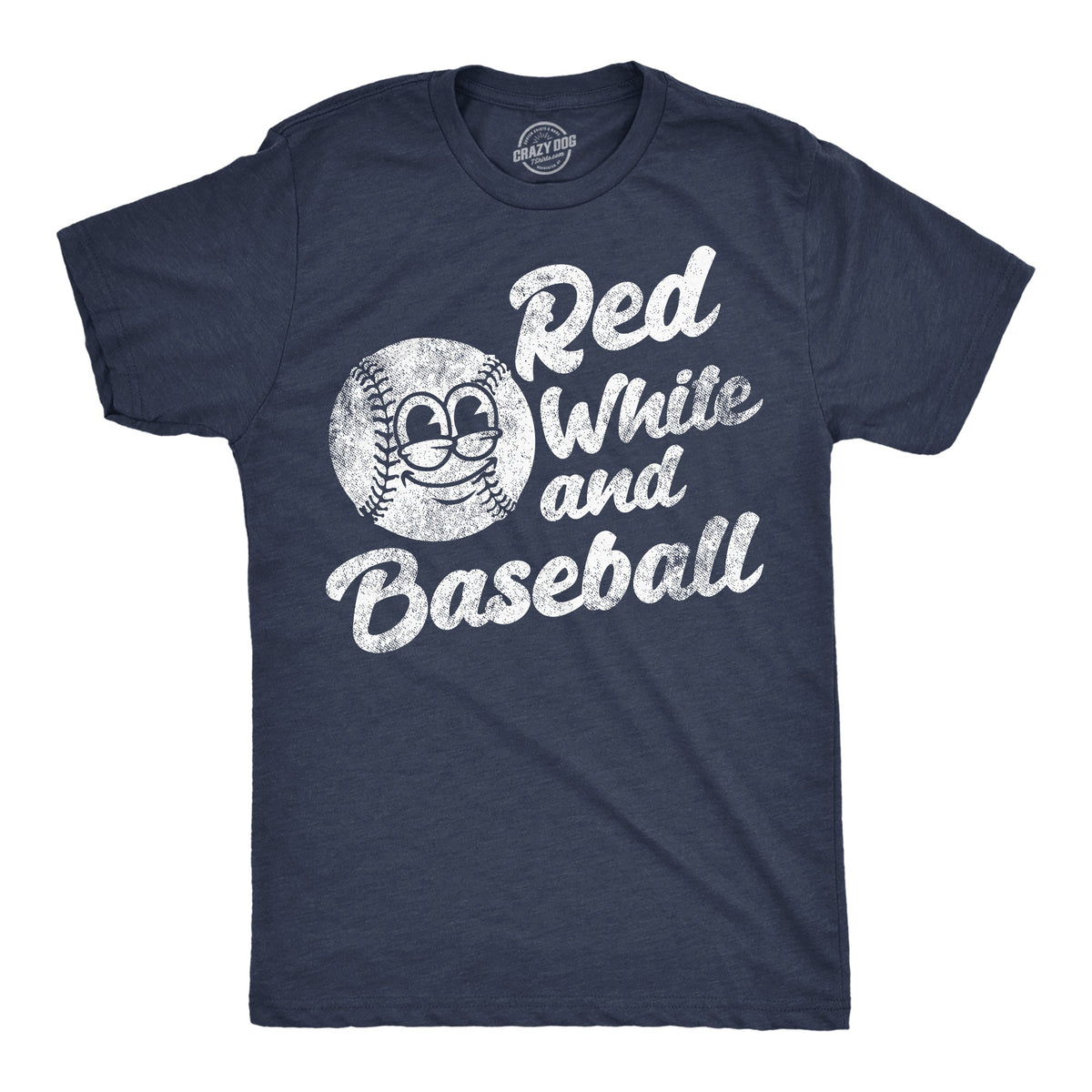 Red White And Baseball Men's T Shirt product image 1