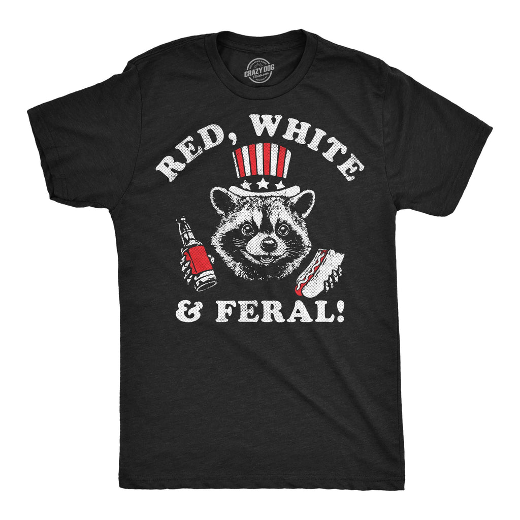 Red White And Feral Men's T Shirt product image 1
