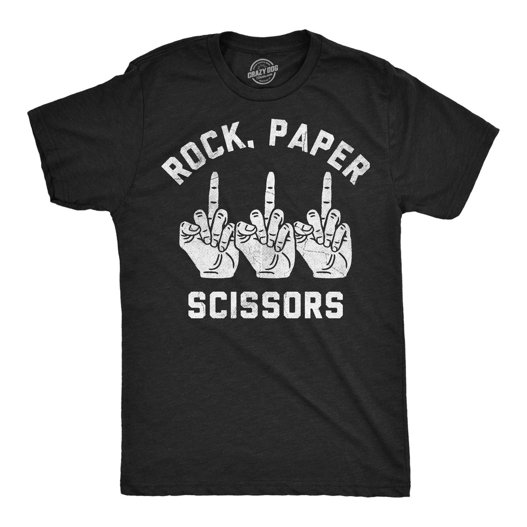 Rock Paper Scissors Middle Finger Men's T Shirt product image 1