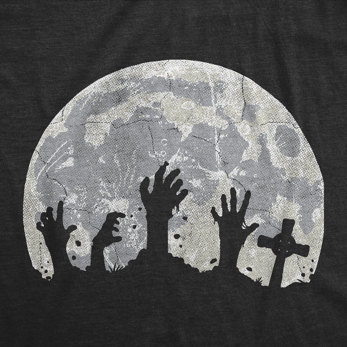 Zombie Hands Moon Men's T Shirt product image 3