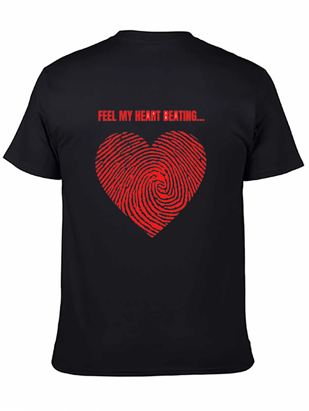 Feel My Heart Beating Black T-Shirt product image 4