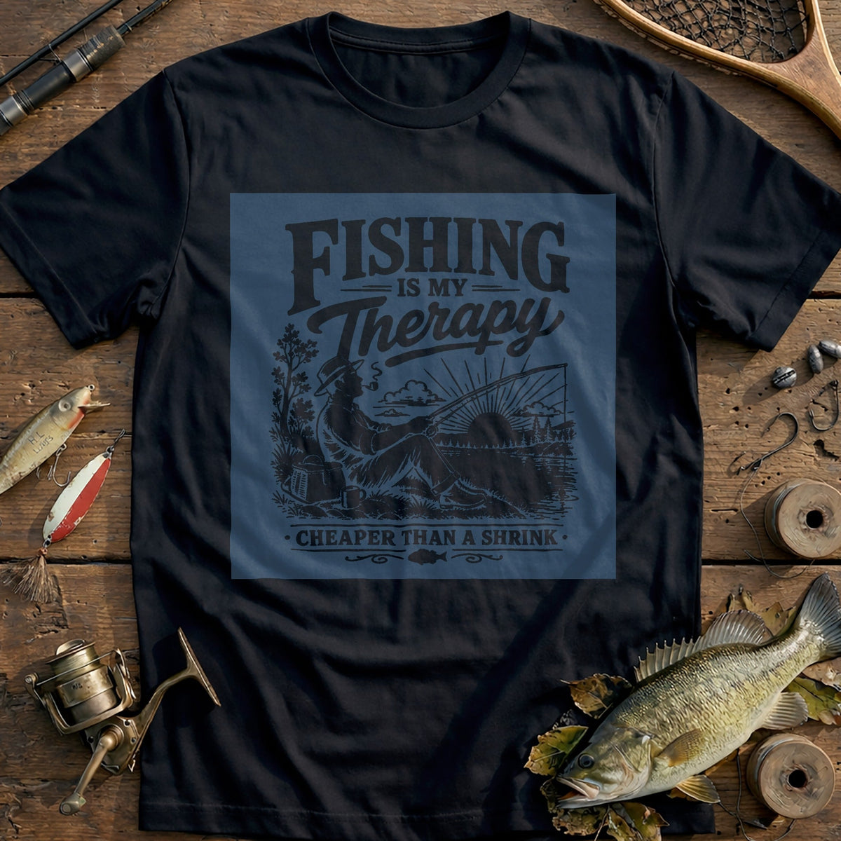 Cheaper Than a Shrink Fishing T-Shirt product image 3