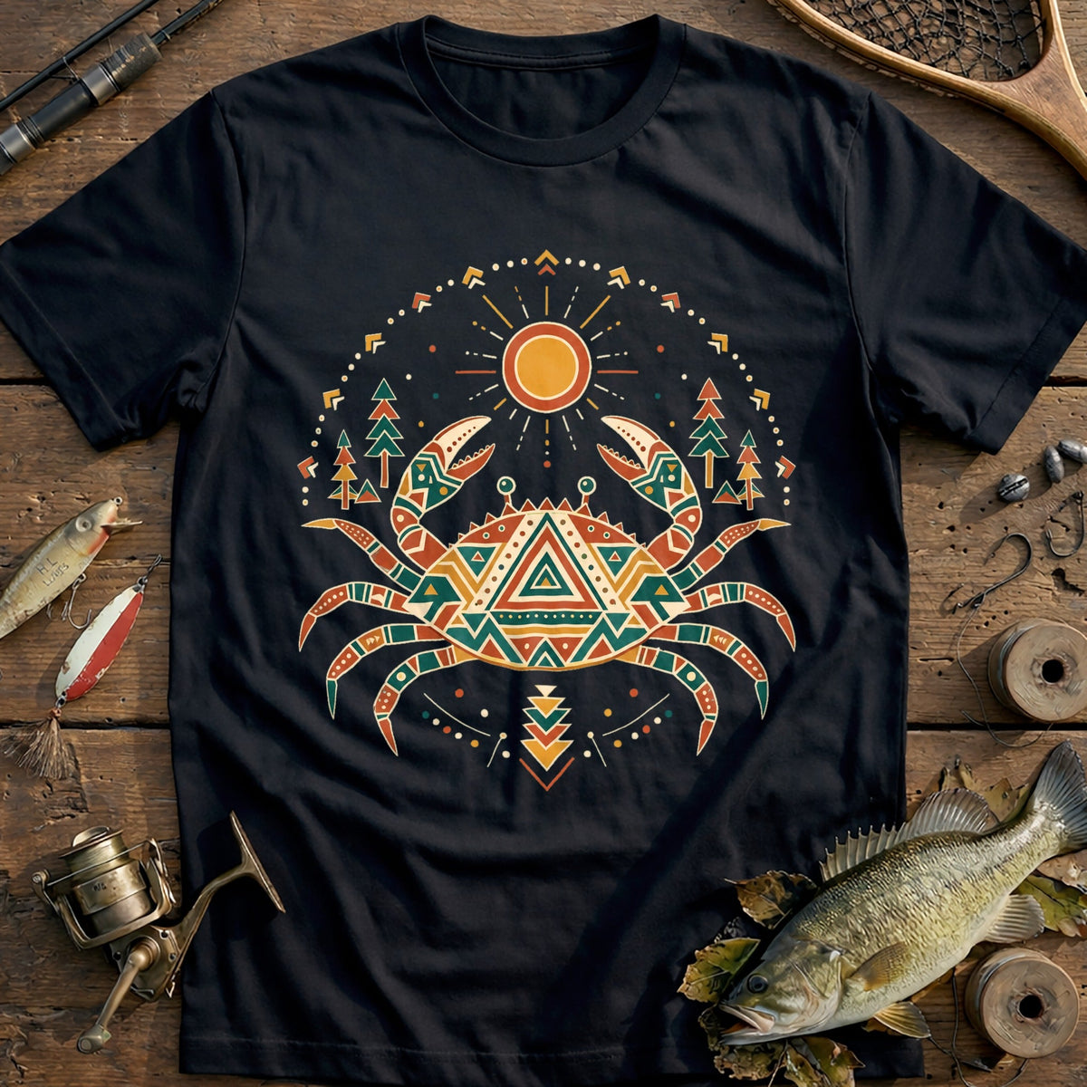 Crab Spirit Rising Fishing T-Shirt US product image 3