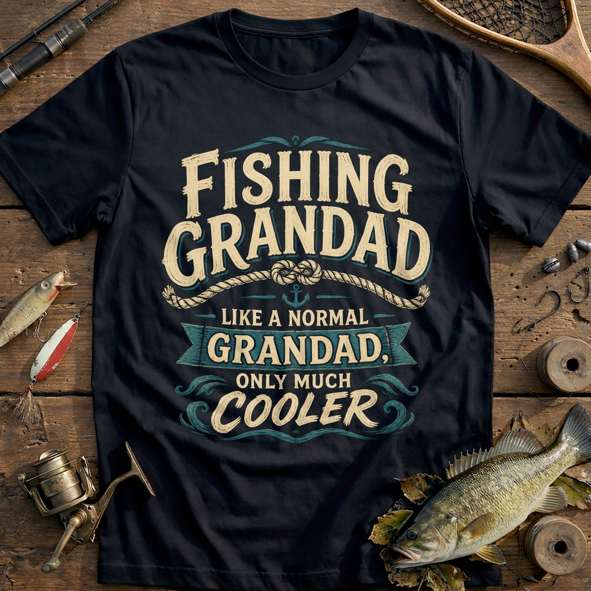 Fishing Grandad Cooler T-Shirt EU product image 3
