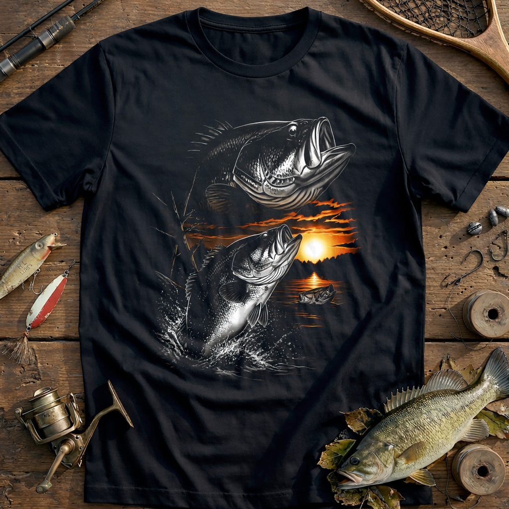 Golden Hour Bass Fishing T-Shirt AU product image 3
