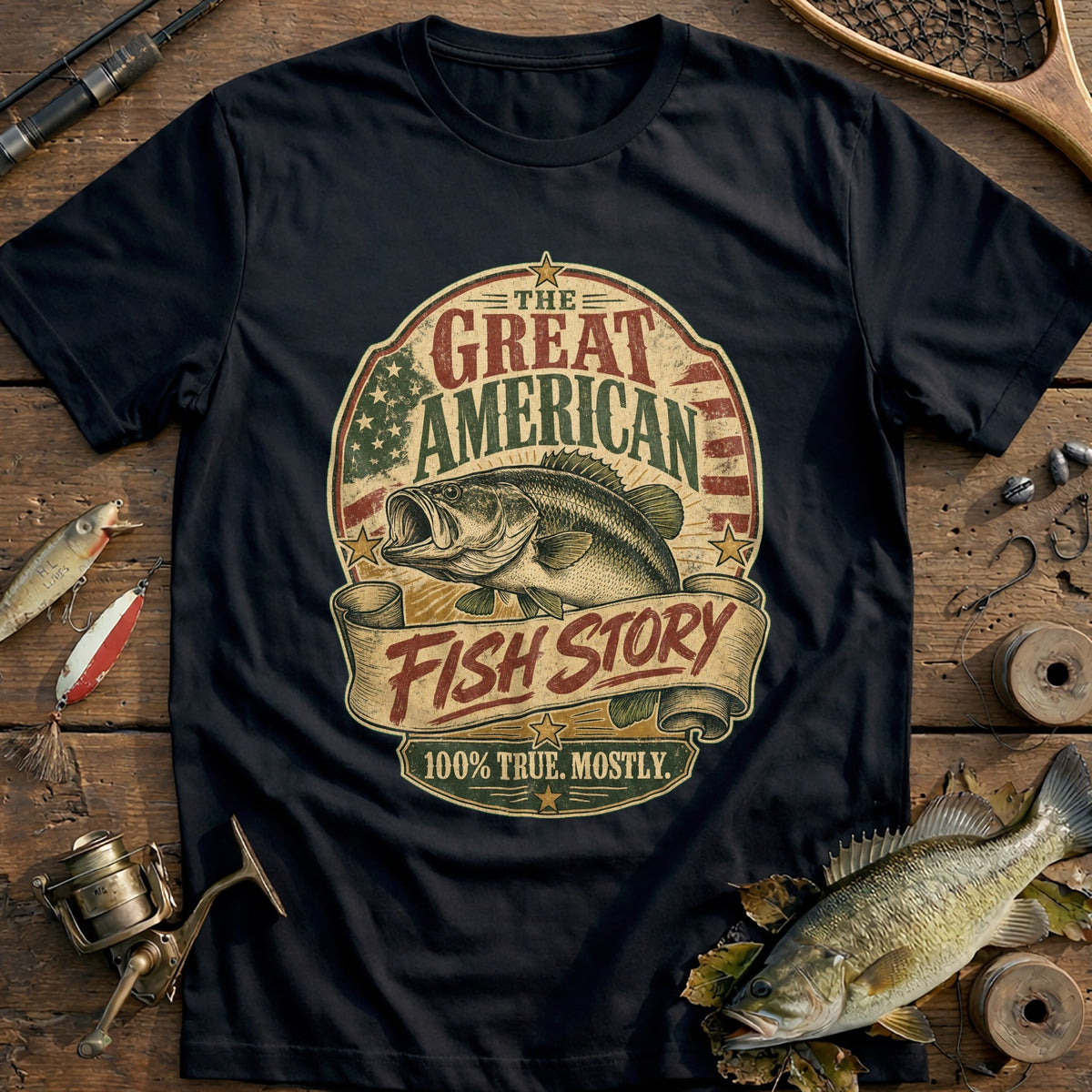 Great American Fish Story Fishing T-Shirt product image 1