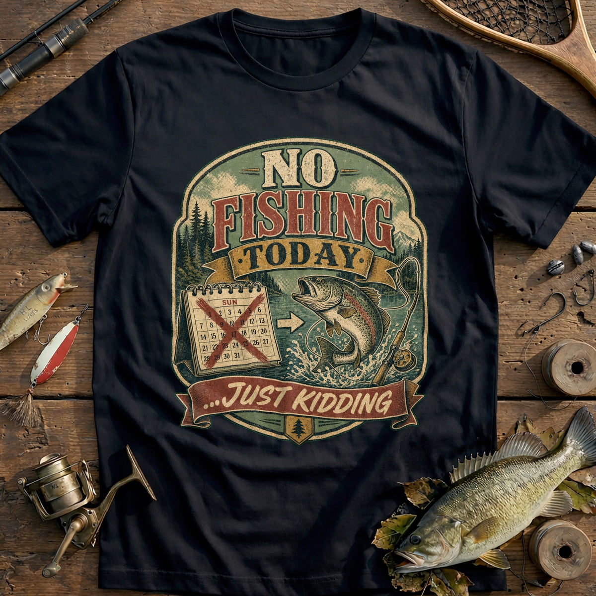 Just Kidding Fishing T-Shirt US product image 3