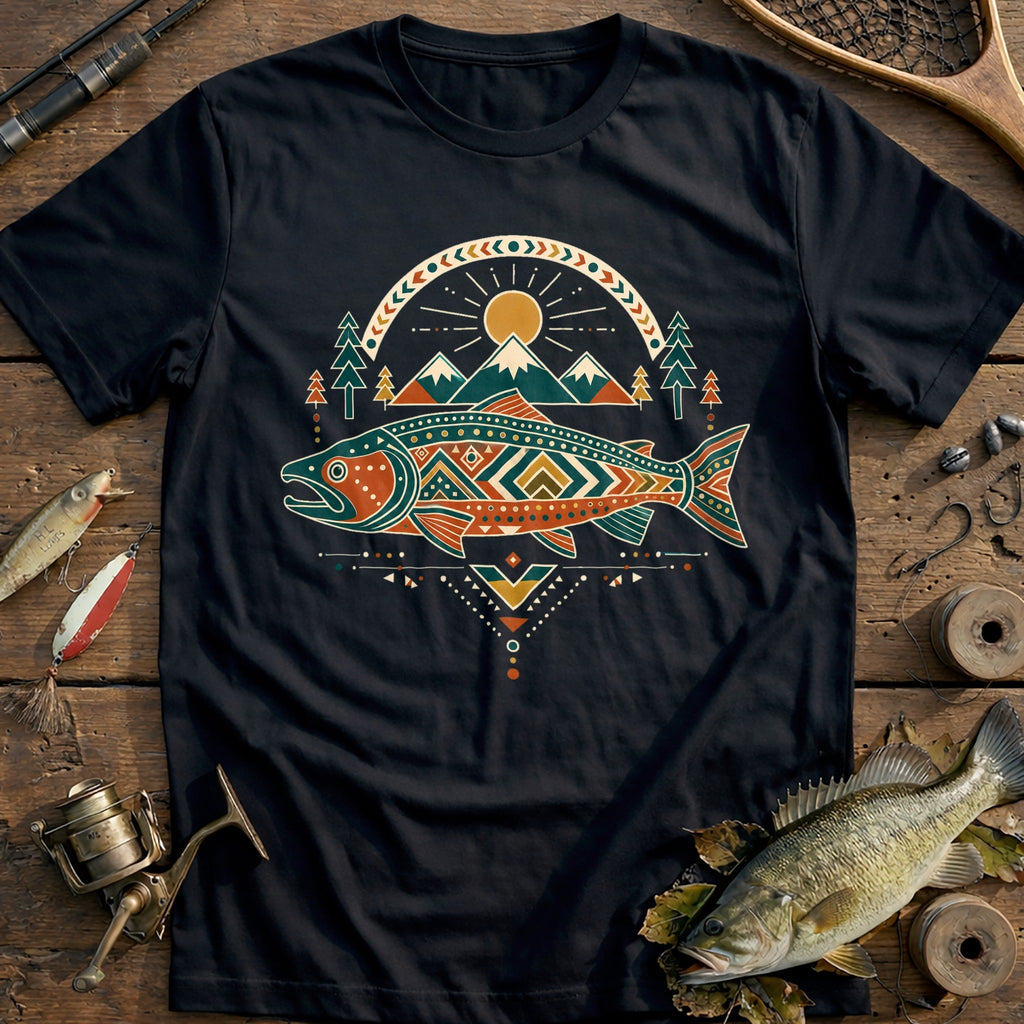 Mountain Spirit Salmon Fishing T-Shirt US product image 2
