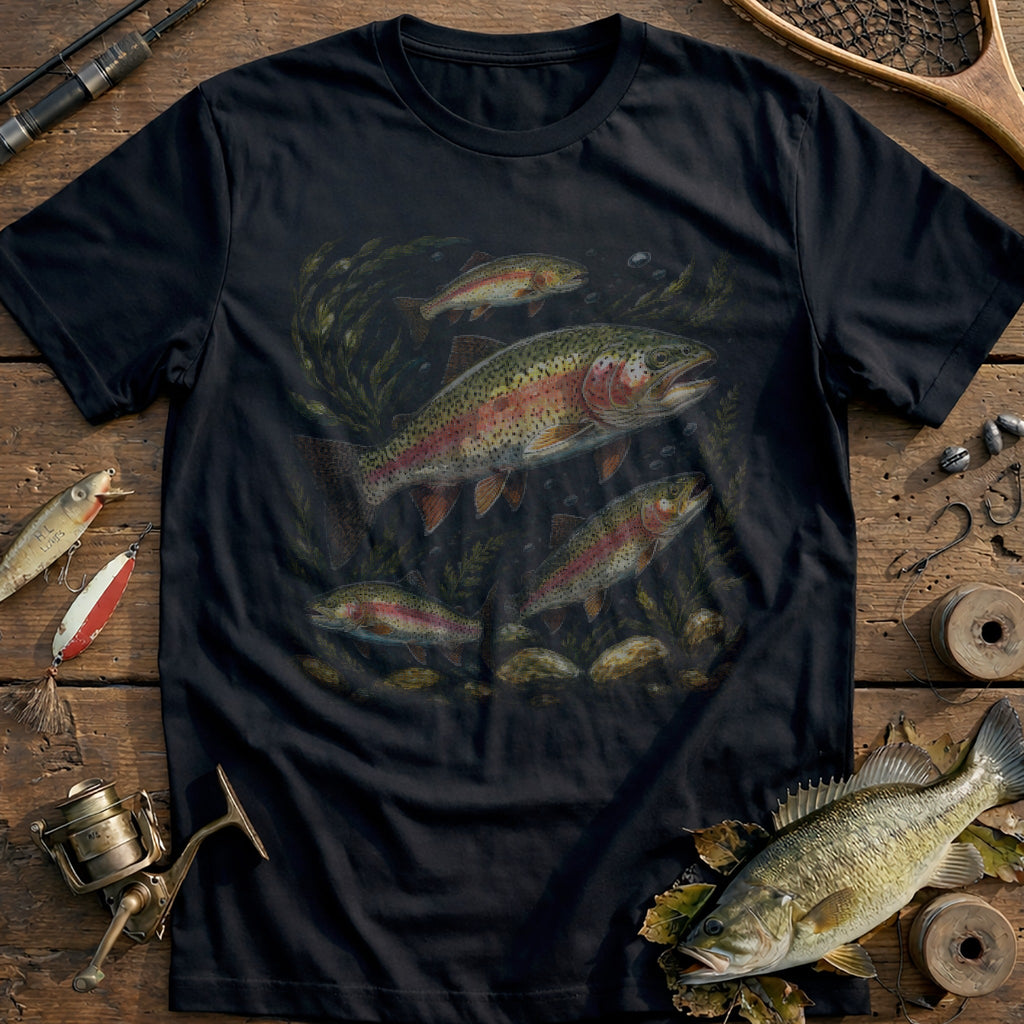 Rainbow Trout Swim Fishing T-Shirt EU product image 3