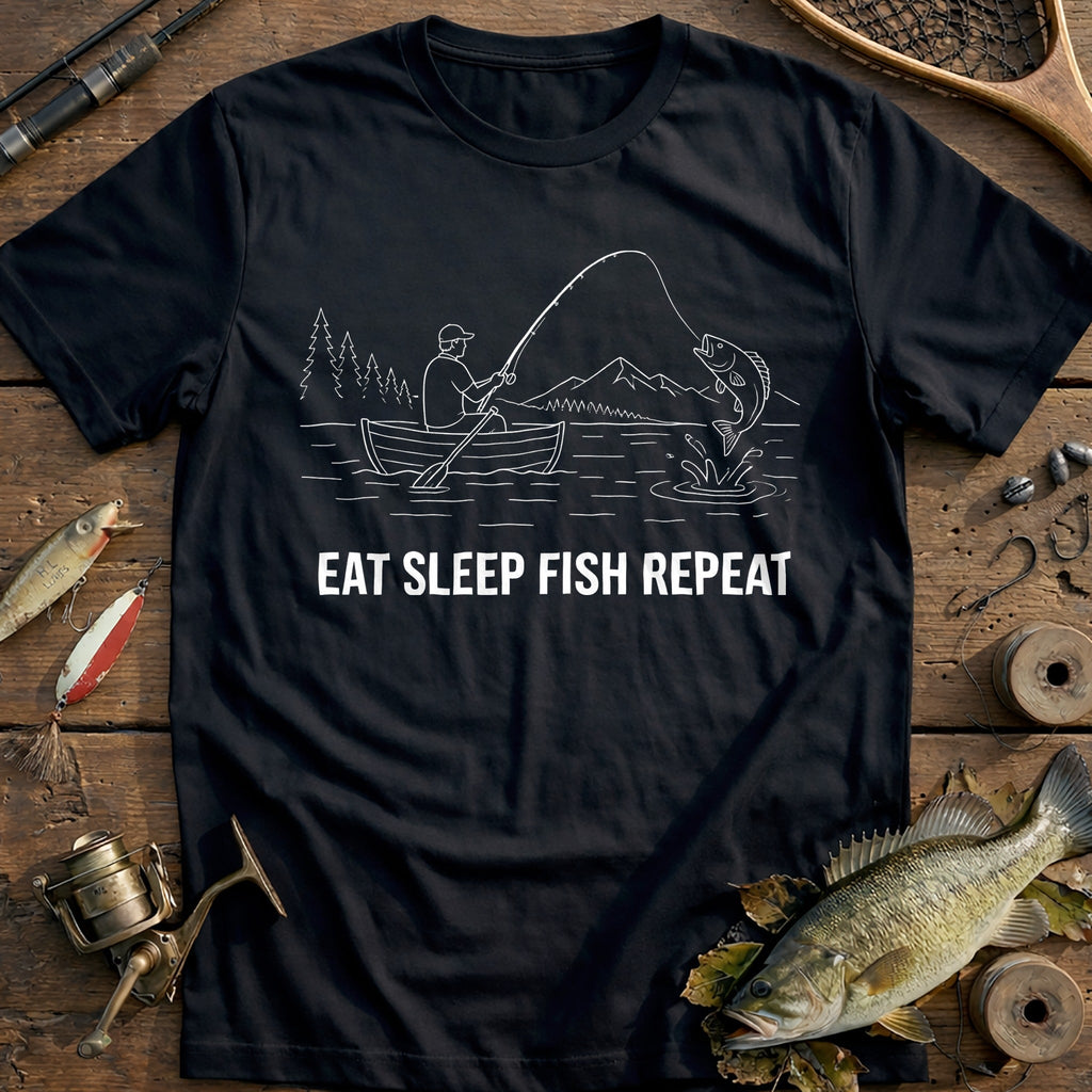 Repeat Cast, Win Fishing T-Shirt AU product image 3