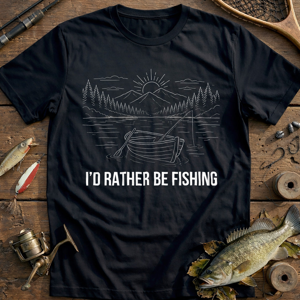 Sunrise on the Water Fishing T-Shirt AU product image 2