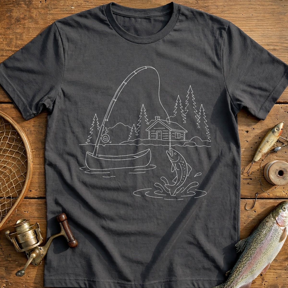 Cabin Cast Life Fishing T-Shirt US product image 3
